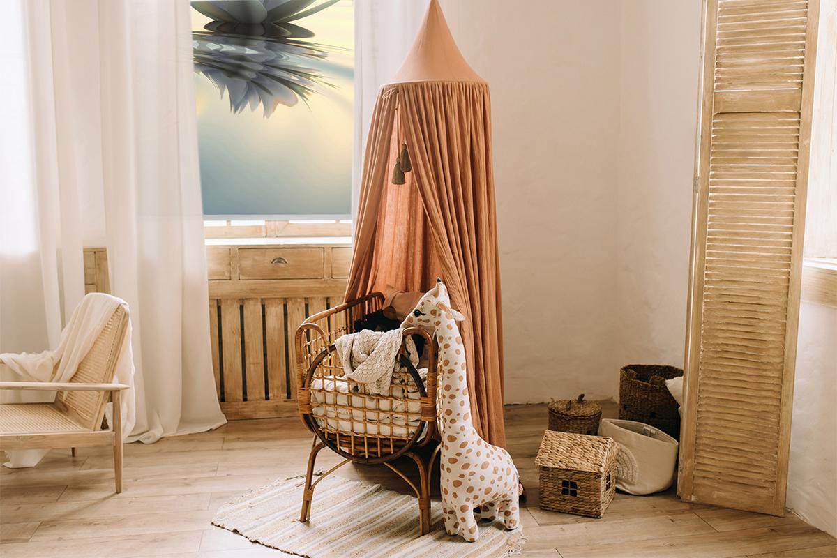 ROLLO LICHTDURCHLÄSSIG 80x240 cm Seerosen - Weiß, Textil (80/240cm) - TULUP