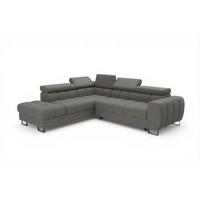 ECKSOFA Bastien Max Mit Schlaffunktion - Dunkelgrau, Holzwerkstoff/Textil (225/260cm) - Fun Möbel