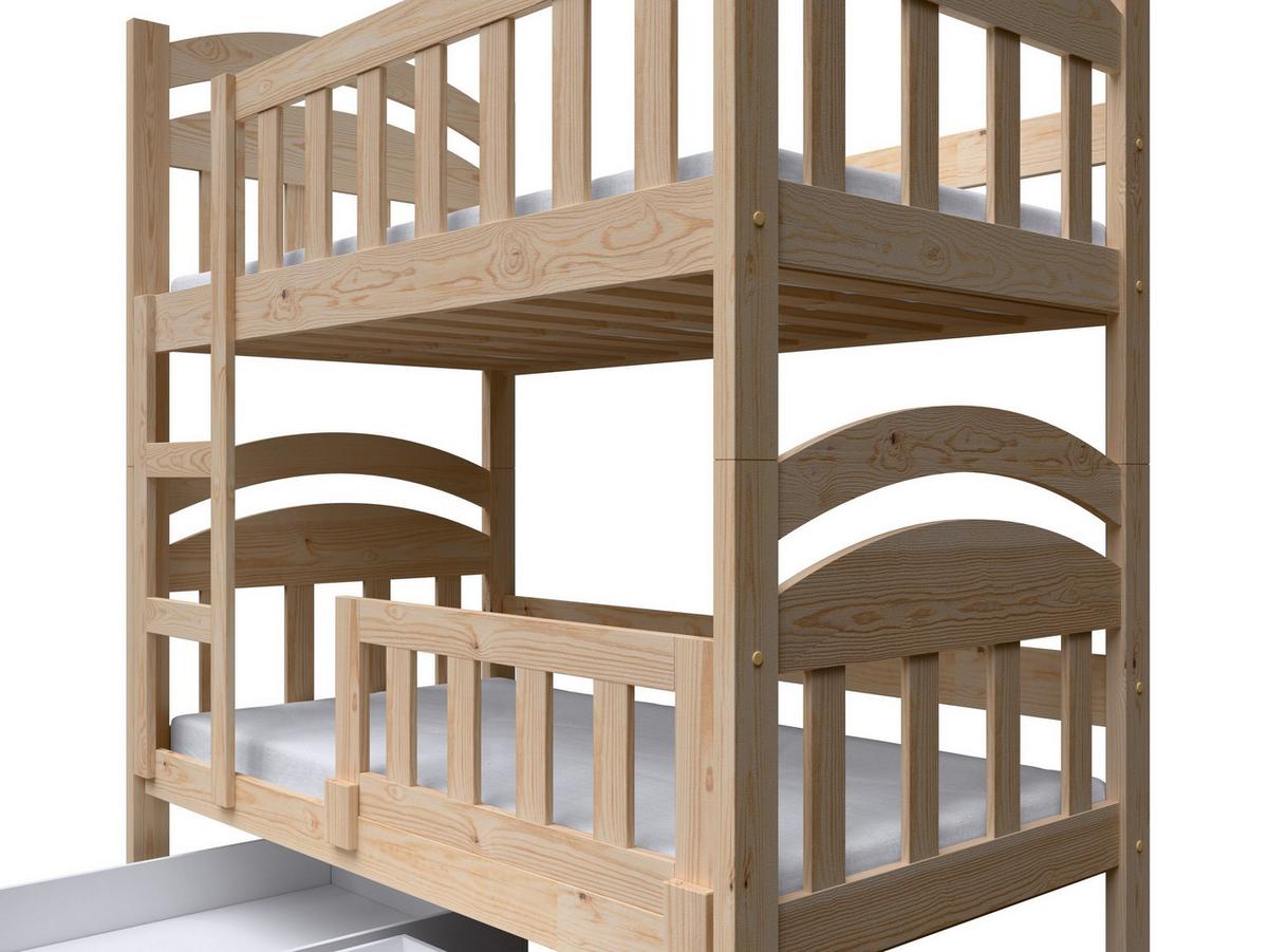 ETAGENBETT DUMBO mit Bettkasten 75x180 cm Kieferfarben - Kieferfarben, Holz (75/180cm) - MASSENO
