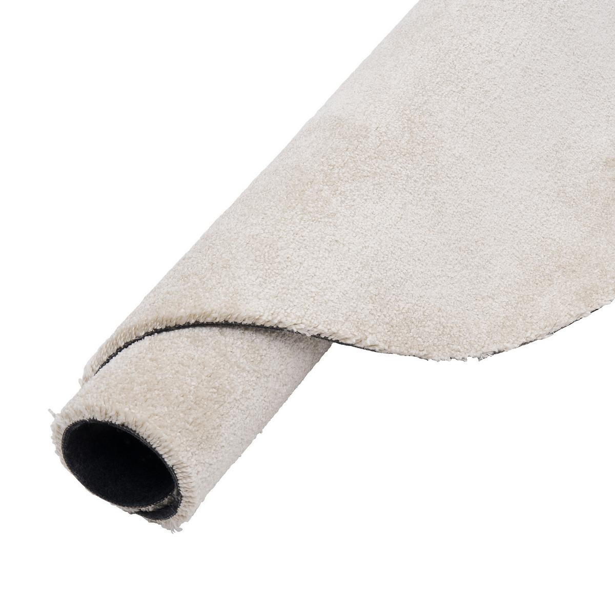 SUPER SOFT HOCHFLORTEPPICH LIVORNO RUND - Creme, Textil (100/100cm) - Snapstyle