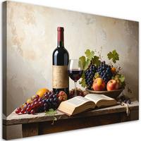 LEINWANDBILD Essen & Trinken 60x40cm - Beige, Textil (60/40cm) - Feeby