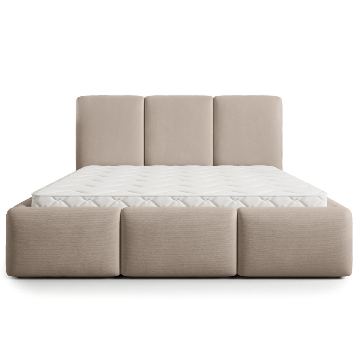 POLSTERBETT ARSIL 120x200 cm mit Bettkästen - Beige - Beige, Holz/Textil (120/200cm) - MASSENO