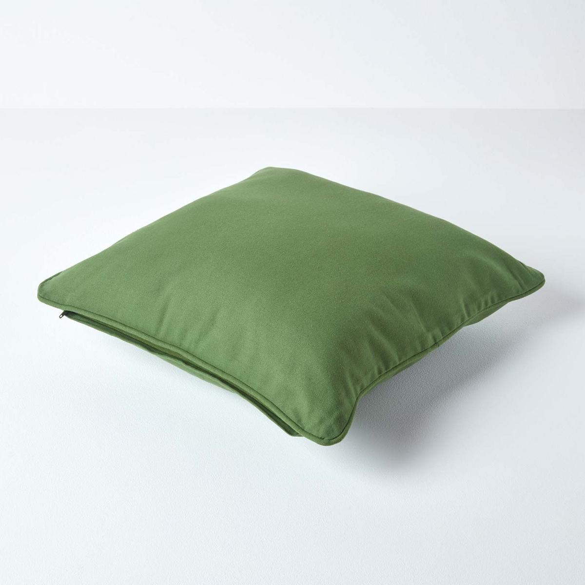 KISSENHÜLLE olivgrün 30/30 cm, 100% Baumwolle - Olivgrün, Textil (30/30cm) - Homescapes