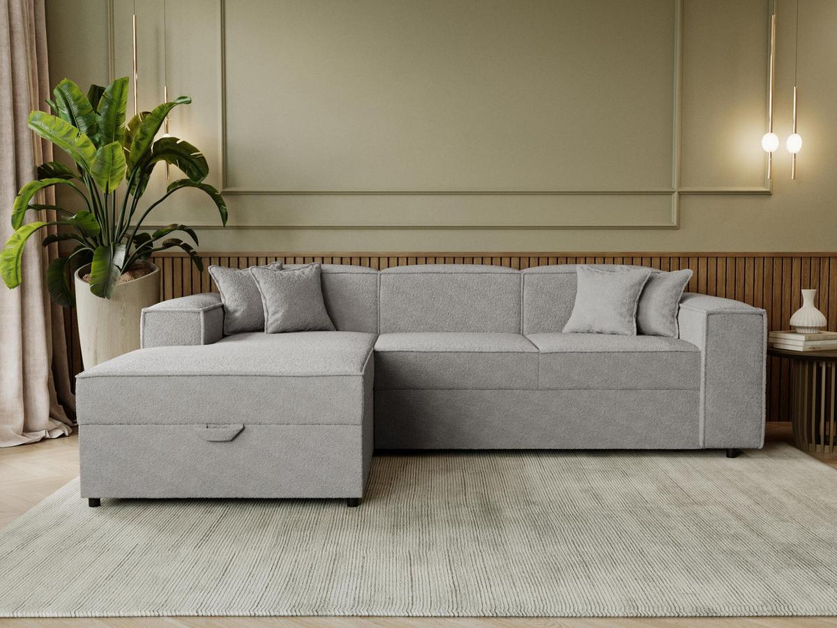 ECKSOFA Santos L, Seite: Links - Schwarz/Grau, Holzwerkstoff/Kunststoff (253/166cm) - MIRJAN24