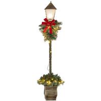 150 cm Weihnachtslaterne Weihnachtsbeleuchtung mit 50 LED-Lichterkette Metall - Grün, Kunststoff (35/150/35cm) - Outsunny