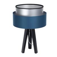 TISCHLAMPE Blau 30/45 cm - Silberfarben, Kunststoff (30/0.7/45cm) - ONZENO