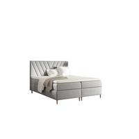 BOXBETT Espen In überlänge - Hellgrau, Holzwerkstoff/Textil (200/220cm) - Fun Möbel