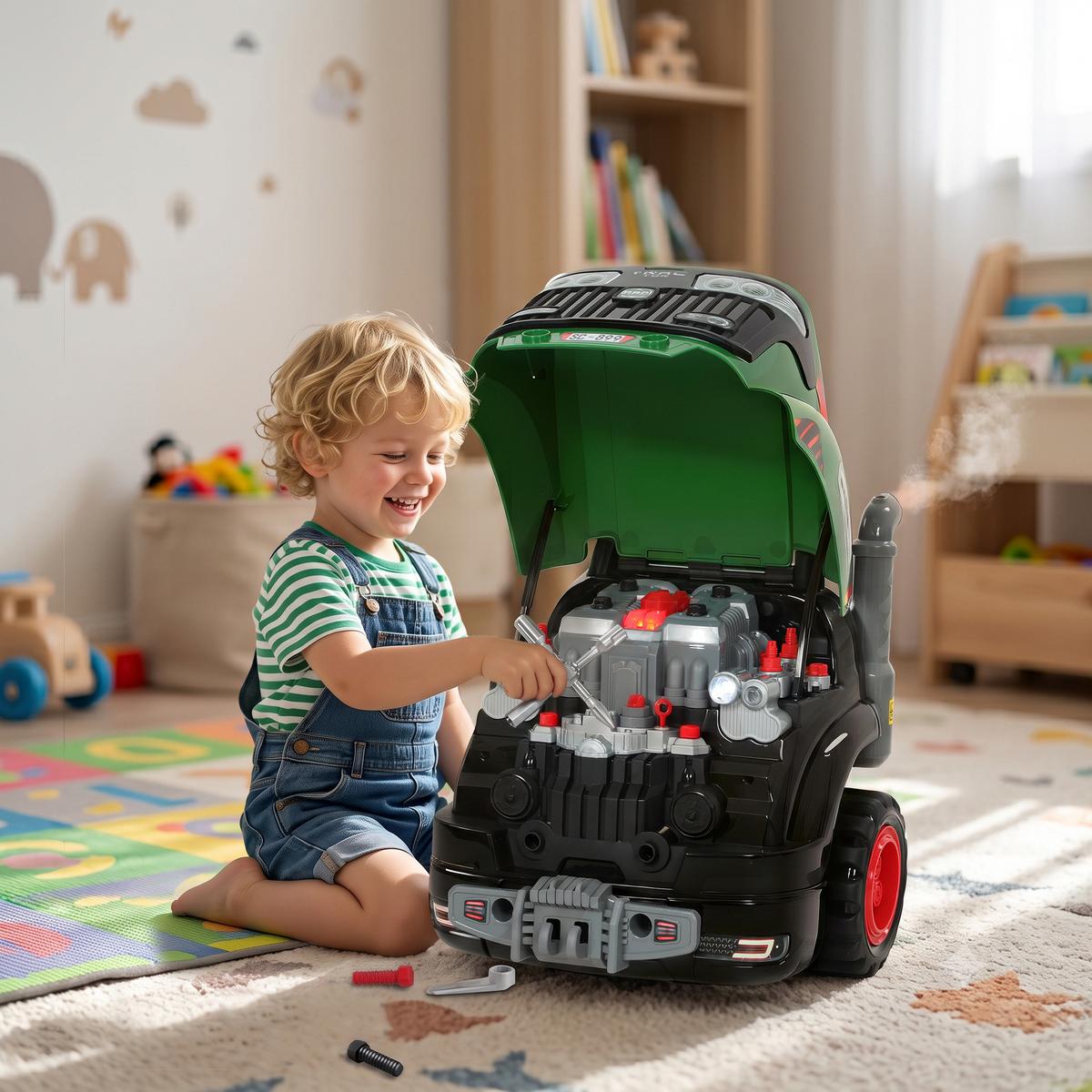 KINDER-MOTORSPIELZEUG Kunststoff Grün - Grün, Kunststoff (42/47/42cm) - AIYAPLAY
