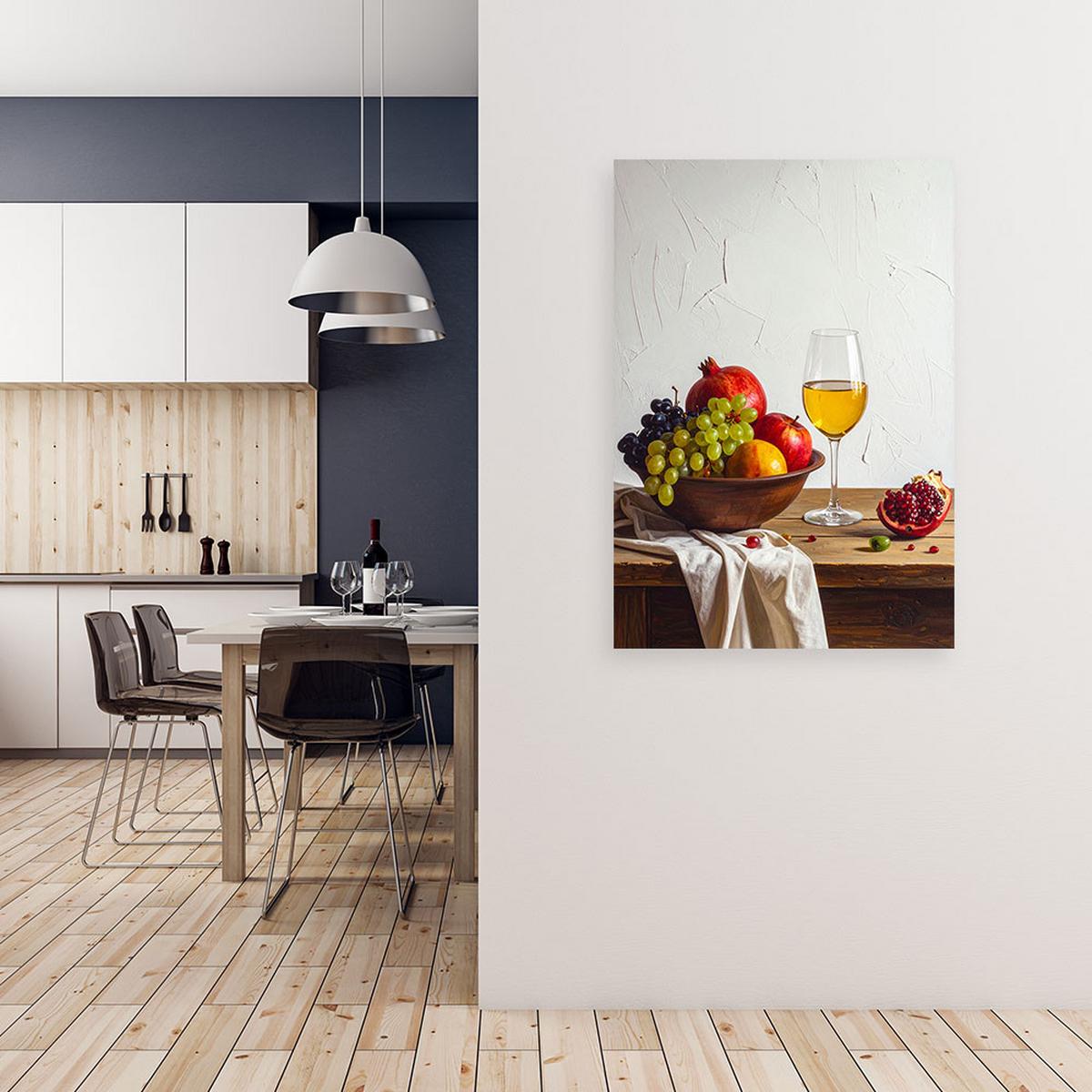 LEINWANDBILD Essen & Trinken 70x100cm - Multicolor, Textil (70/100cm) - Feeby