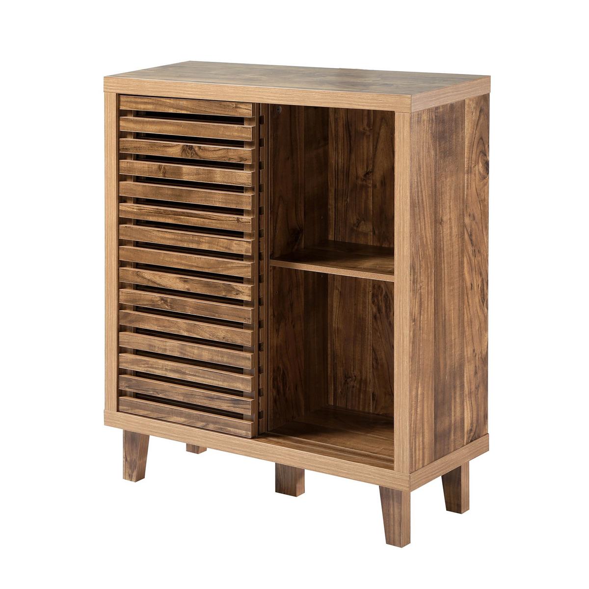 SIDEBOARD mit 2 Schiebetüren 29/80/88, 5 cm - Nussbaumfarben, Holzwerkstoff (29/88.5/45cm) - Calicosy