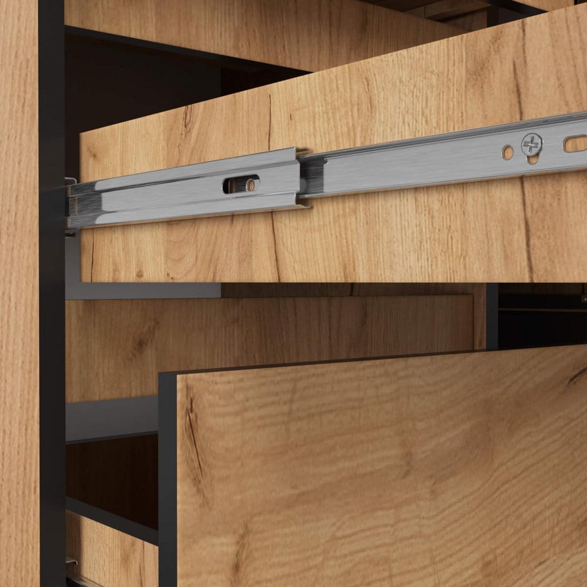 SCHREIBTISCH Eiche Craft 77/155/85 - Eiche San Remo, Holzwerkstoff (80/50/77cm) - RAUMHIRSCH FURNITURE