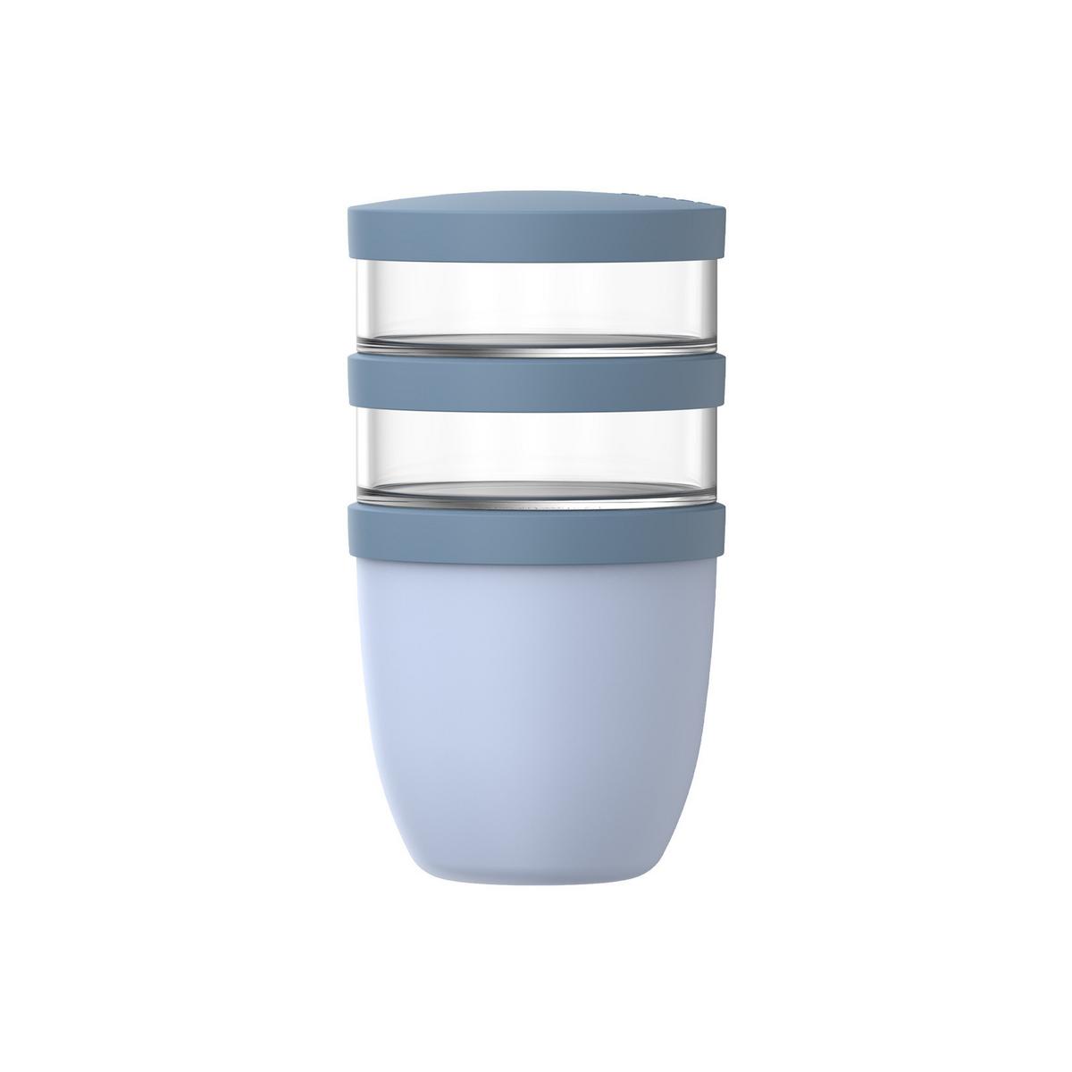 LUNCHPOT Ellipse Nordic Blue 500 ml + 2x 200 ml - Hellblau, Kunststoff (10.7/20/10.7cm) - Mepal