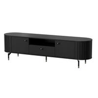 TV-SCHRANK Zante Schwarz 180 cm - Schwarz, Holzwerkstoff/Metall (180.1/49/40cm) - Selsey