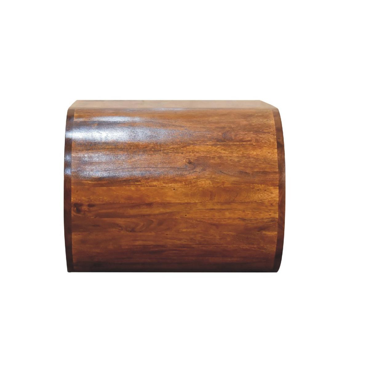 COUCHTISCH Massivholz Amaya, Offenes Fach, Dunkelbraun - Dunkelbraun/Messingfarben, Holz/Metall (50/80/40cm) - Artisan Furniture