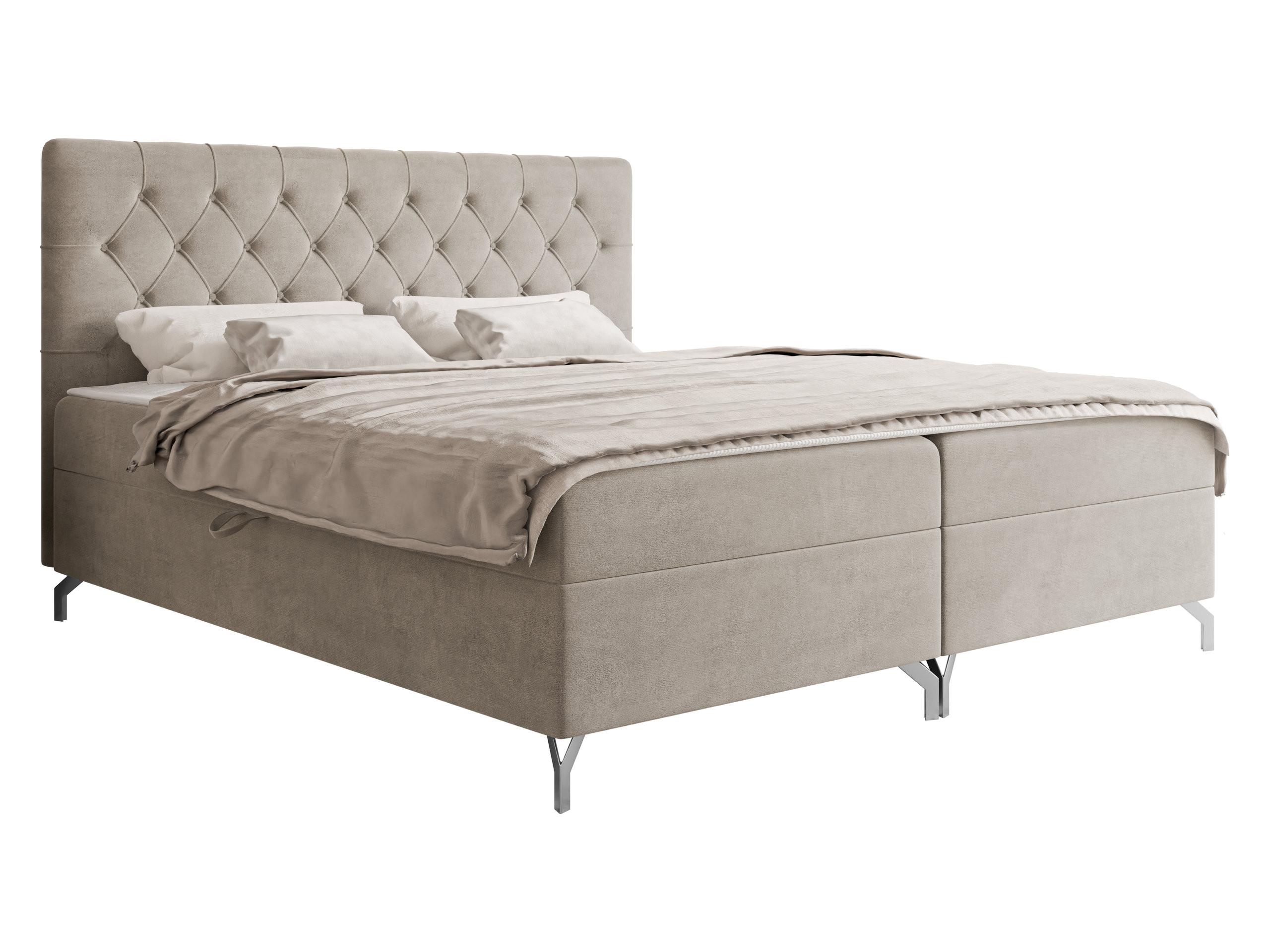 BOXBETT Guilette - H3 - Beige/Silberfarben, Holz/Holzwerkstoff (160/200cm) - MIRJAN24