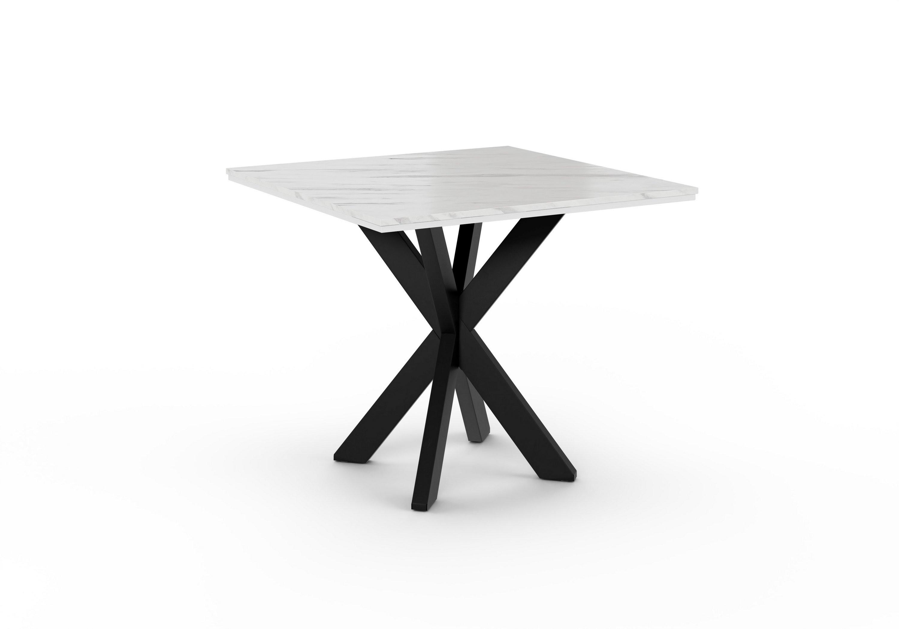 ESSTISCH RASKO 90 x 90 x 73,5 cm - Hellgrau/Schwarz, Holz (90/90/73.5cm) - MASSENO