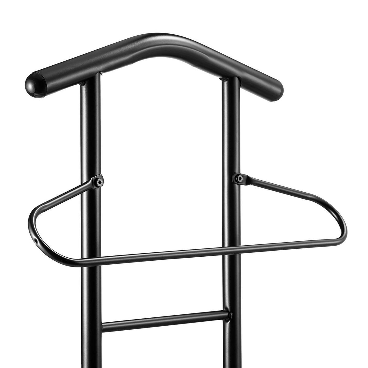 HERRENDIENER JIVO 2er-Set schwarz/Sonoma Eiche - Schwarz/Sonoma Eiche, Metall (53/121/47cm) - CARO-Möbel