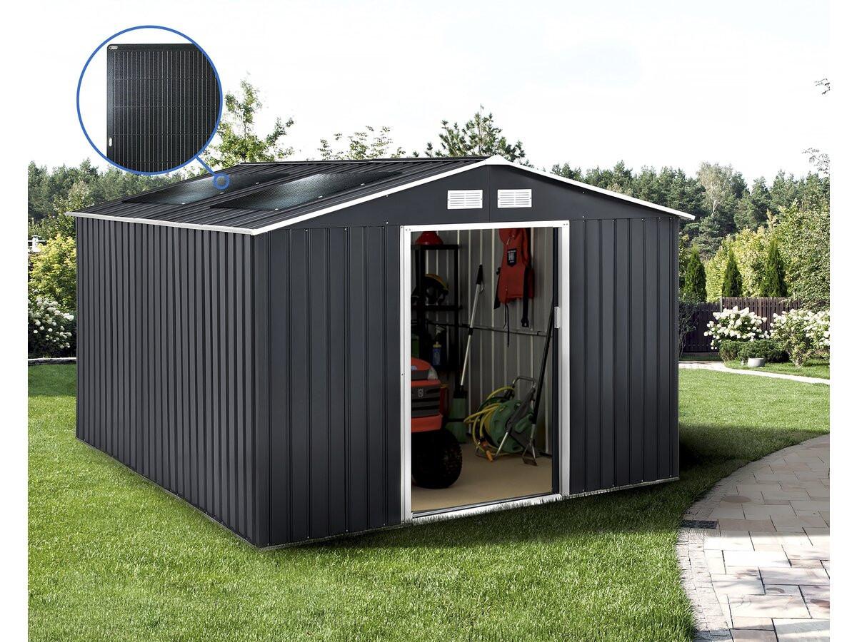 METALL-GARTENHAUS vegas Grau - Grau, Metall (330/210/372cm) - Habitat Garten