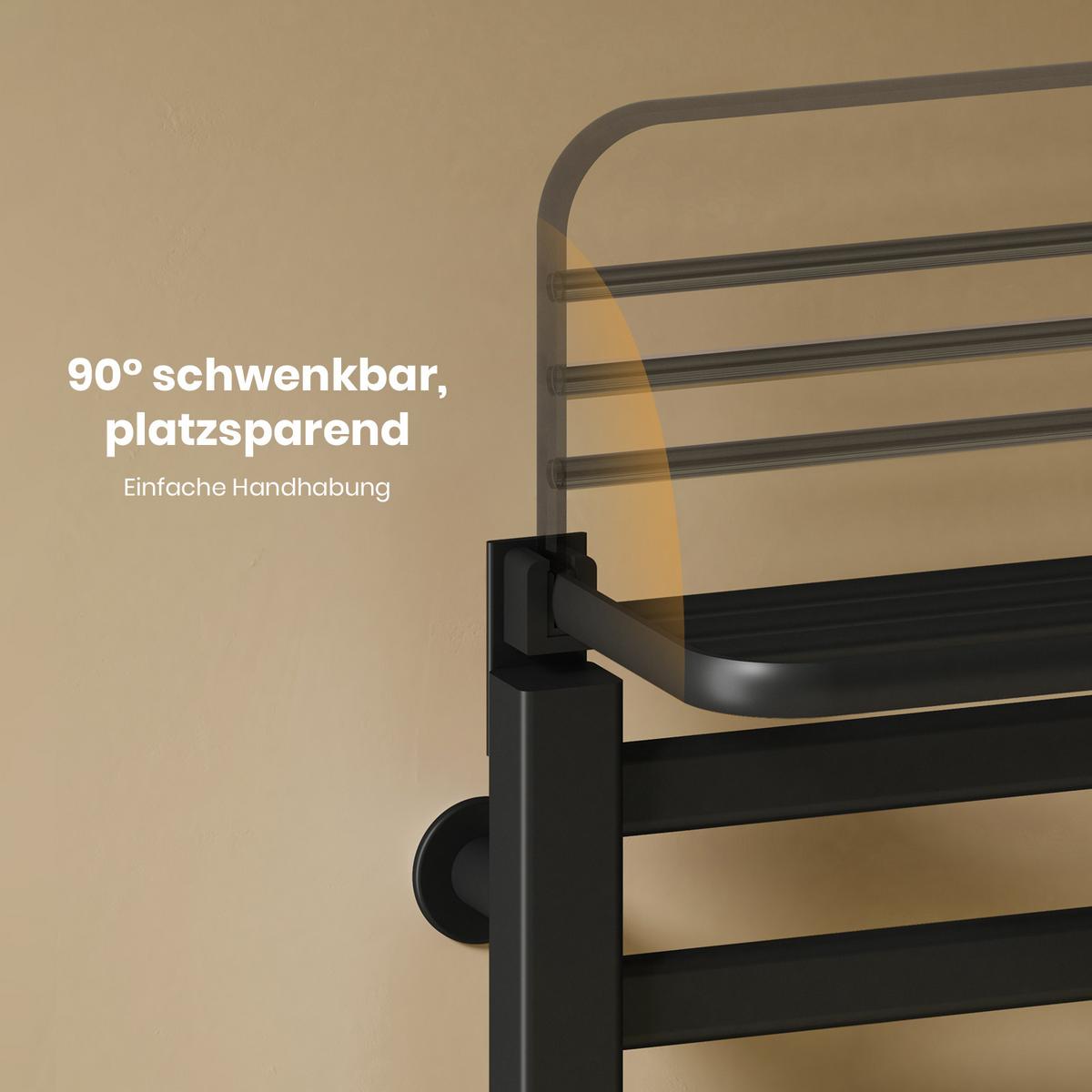 HEIZKÖRPER Elektrisch mit WiFi und Fernbedienung Schwarz 100/50 cm - Weiß, Metall (50/100/25.5cm) - EMKE