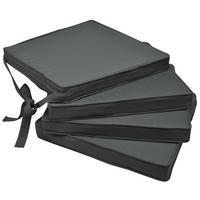 STUHLKISSEN Loft SK 45/40/5 cm Graphitgrau 4tlg - Grau, Textil (40/45cm) - Beautissu 