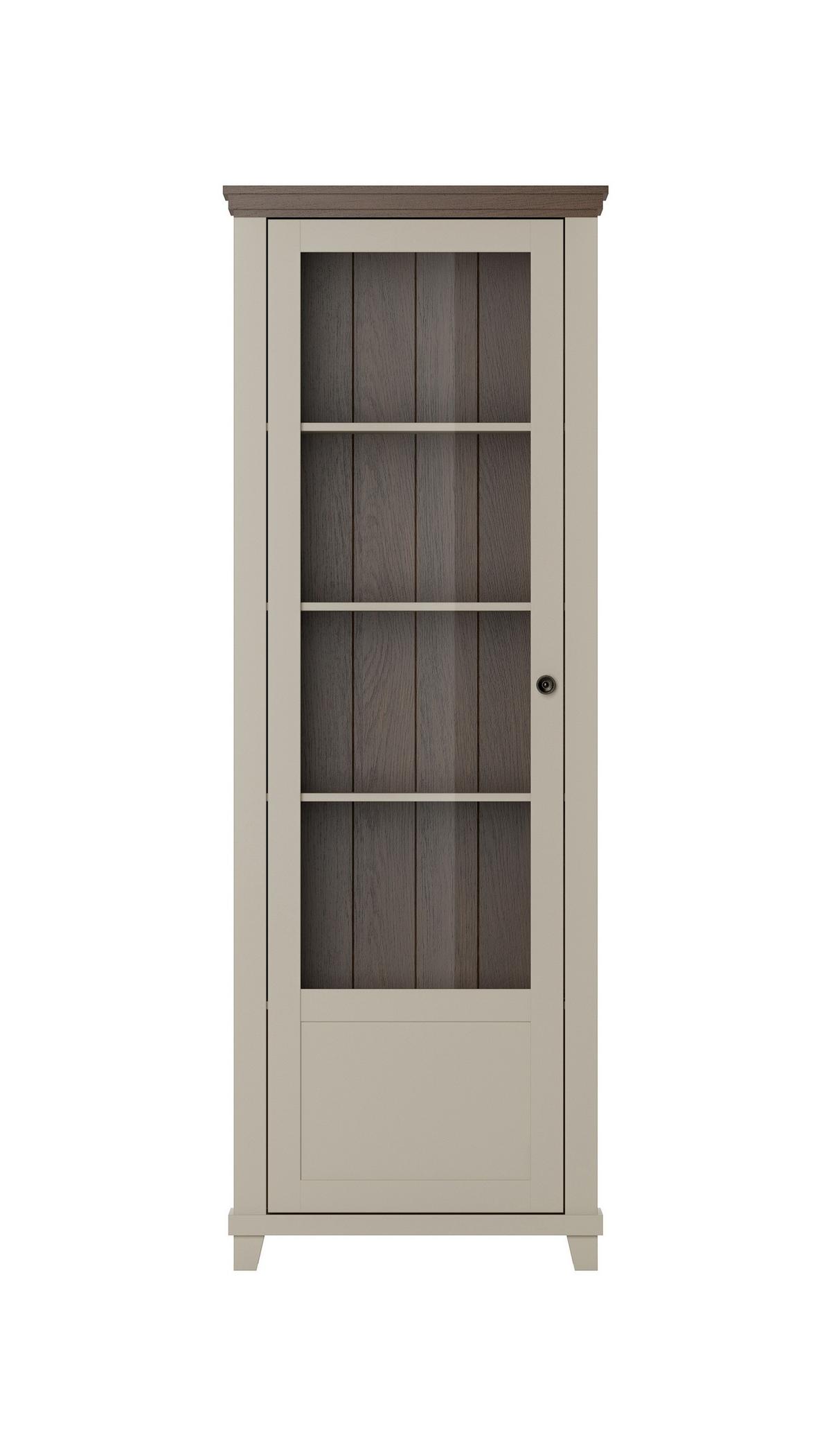 VITRINE EVANDRO 200 / 71 cm in Beige - Beige, Holzwerkstoff (71/200/42cm) - MASSENO