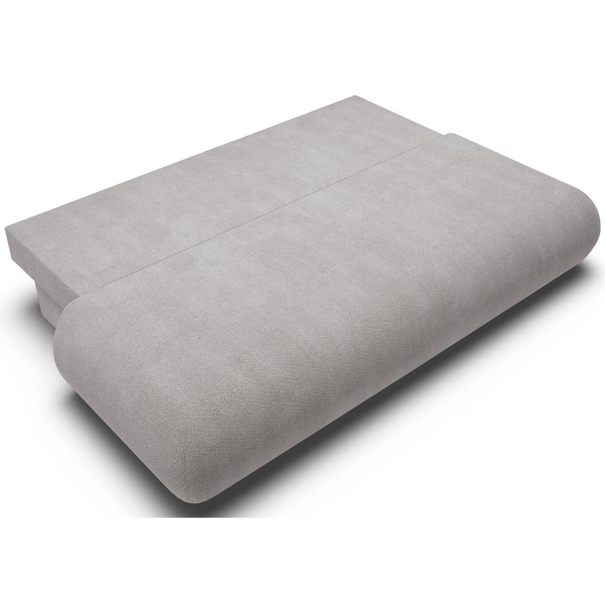 3-SITZER SCHLAFSOFA Hellgrau Chenille - Hellgrau/Schwarz, Kunststoff/Textil (214/74/100cm) - Selsey