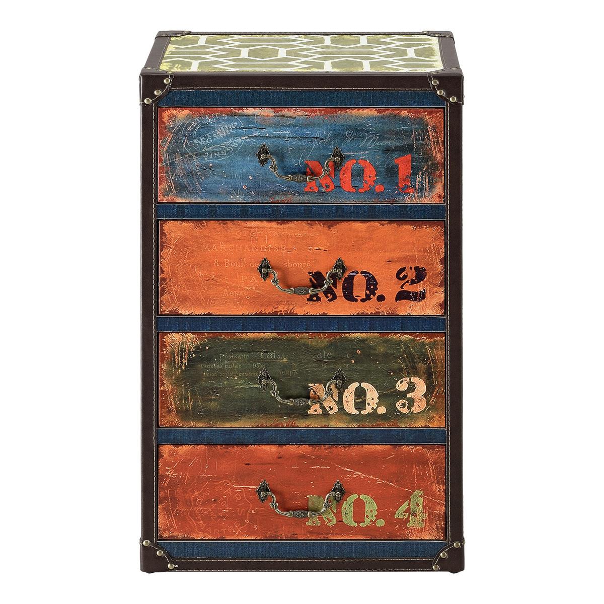 KOMMODE Goslar - Multicolor, Holzwerkstoff (40/30/66cm) - [en.casa]