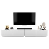 TV-LOWBOARD 2-er Set Enjoy Weiß Matt Loft 120 cm - Weiß, Holzwerkstoff (240/37/35cm) - Meble Lindner