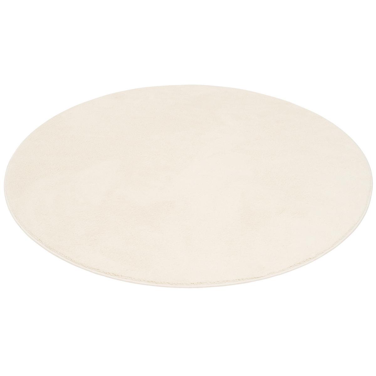 HOCHFLOR LANGFLOR TEPPICH SUPER SOFT MELIA RUND - Creme, Textil (200/200cm) - Pergamon