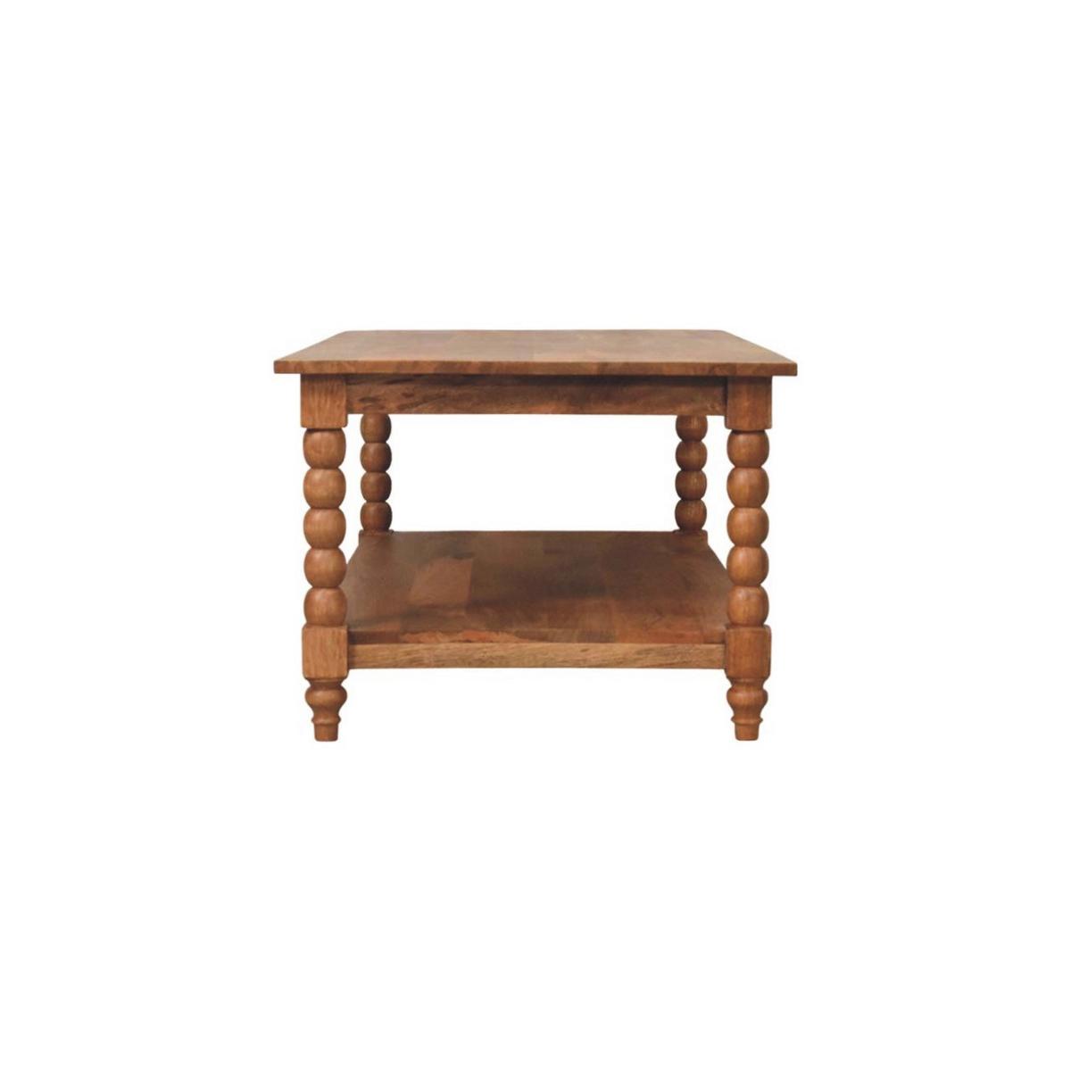 COUCHTISCH mit Golden-Teak-Finish, großes offenes Fach, braun - Braun, Holz (60/110/45cm) - Artisan Furniture