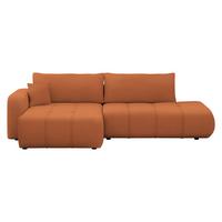 ECKSOFA Furyn O, Seite: Links - Schwarz/Bronzefarben, Holzwerkstoff/Kunststoff (262/145cm) - MIRJAN24