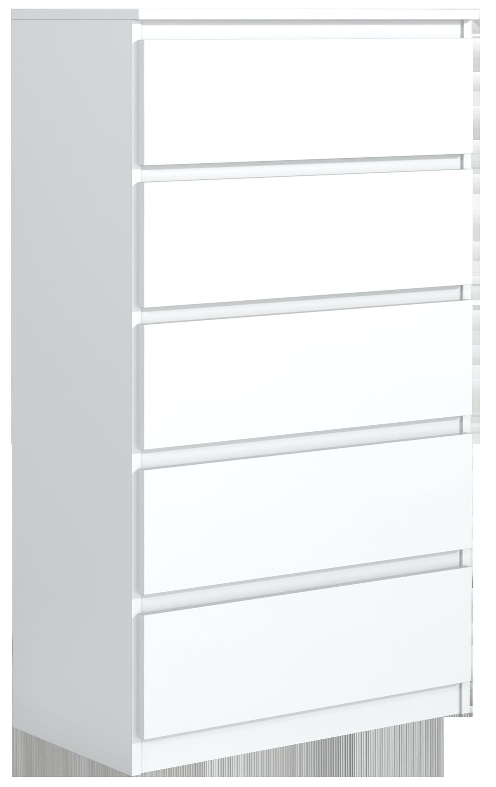 KOMMODE Weiß 70/125/39 - Weiß, Holzwerkstoff (70/125/39cm) - RAUMHIRSCH FURNITURE