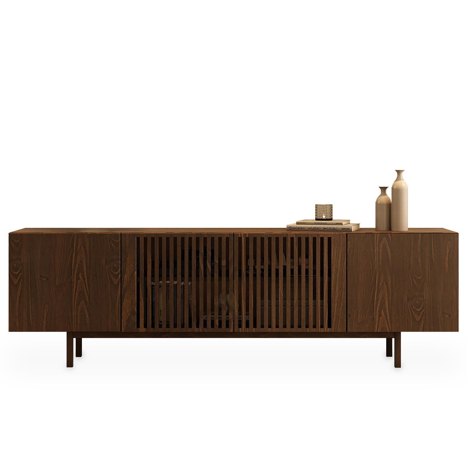 LOWBOARD LINN nussbaum - Nussbaumfarben, Holz (180/55/40cm) - IDIMEX