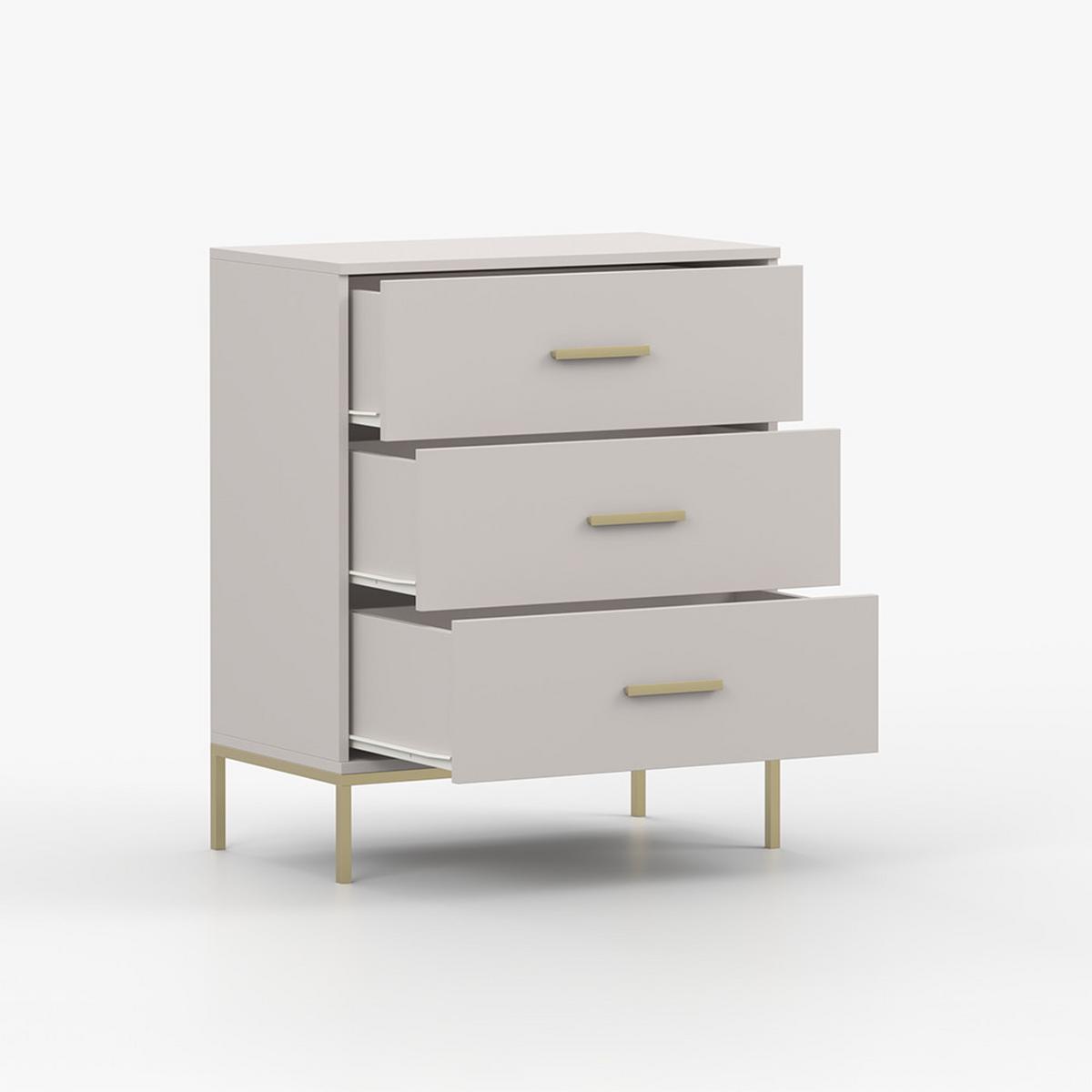 KOMMODE ROSA 3S 70/85/39 cm Kaschmir - Kaschmir, Holzwerkstoff/Metall (70/85/39cm) - imoebel24