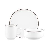 FRÜHSTÜCKS-SET Sento Home Pure Lines Chocolate Brown 18-tlg. - Braun, Keramik (2/2/2cm) - Seltmann Weiden