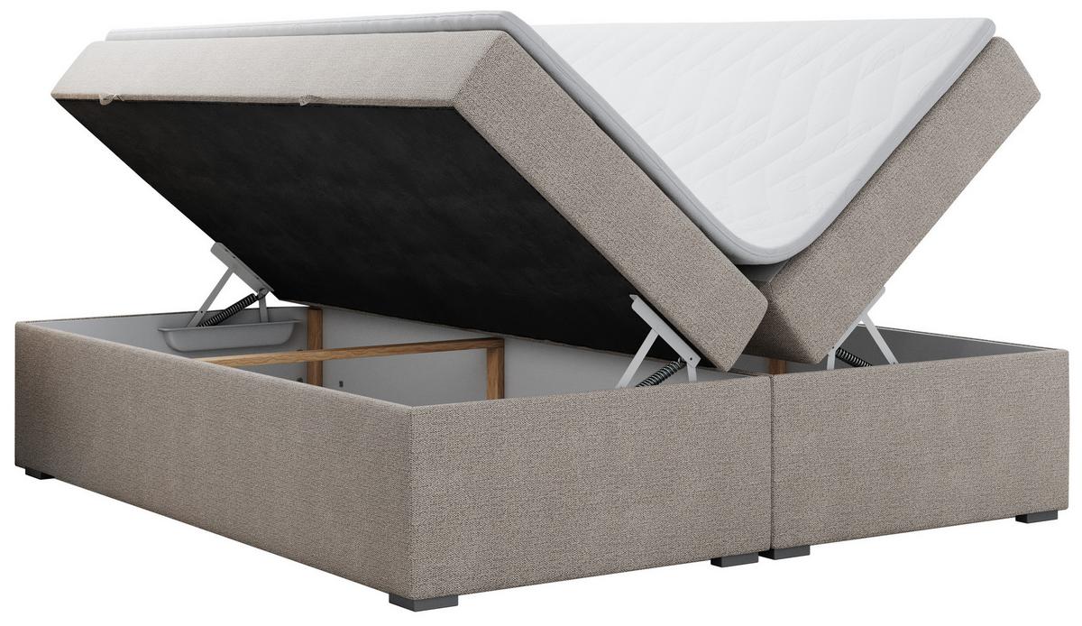 BOXBETT BESS 120/200 Beige Struktur - H3 - Beige, Holz/Textil (120/200cm) - MKS