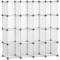DIY Regalsystem, Kleiderschrank, Weiß - Weiß, Metall (32/125/125cm) - HOMCOM