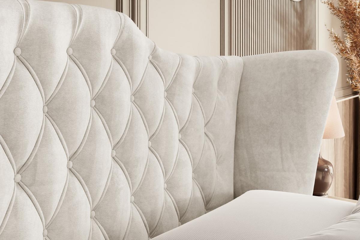 BOXSPRINGBETT VILA-Z KING - 140x200 - H3/H4 - Creme - Creme, Holzwerkstoff (140/200cm) - ALTDECOR