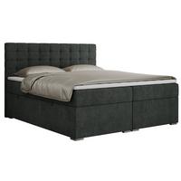 BOXBETT SUSAN 160/200 Dunkelgrau Struktur - H4 - Dunkelgrau, Holz/Textil (160/200cm) - MKS