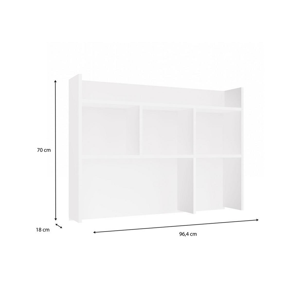 SCHREIBTISCHREGAL Weiß 96/70/18 - Weiß, Holzwerkstoff (96/70/18cm) - RAUMHIRSCH FURNITURE