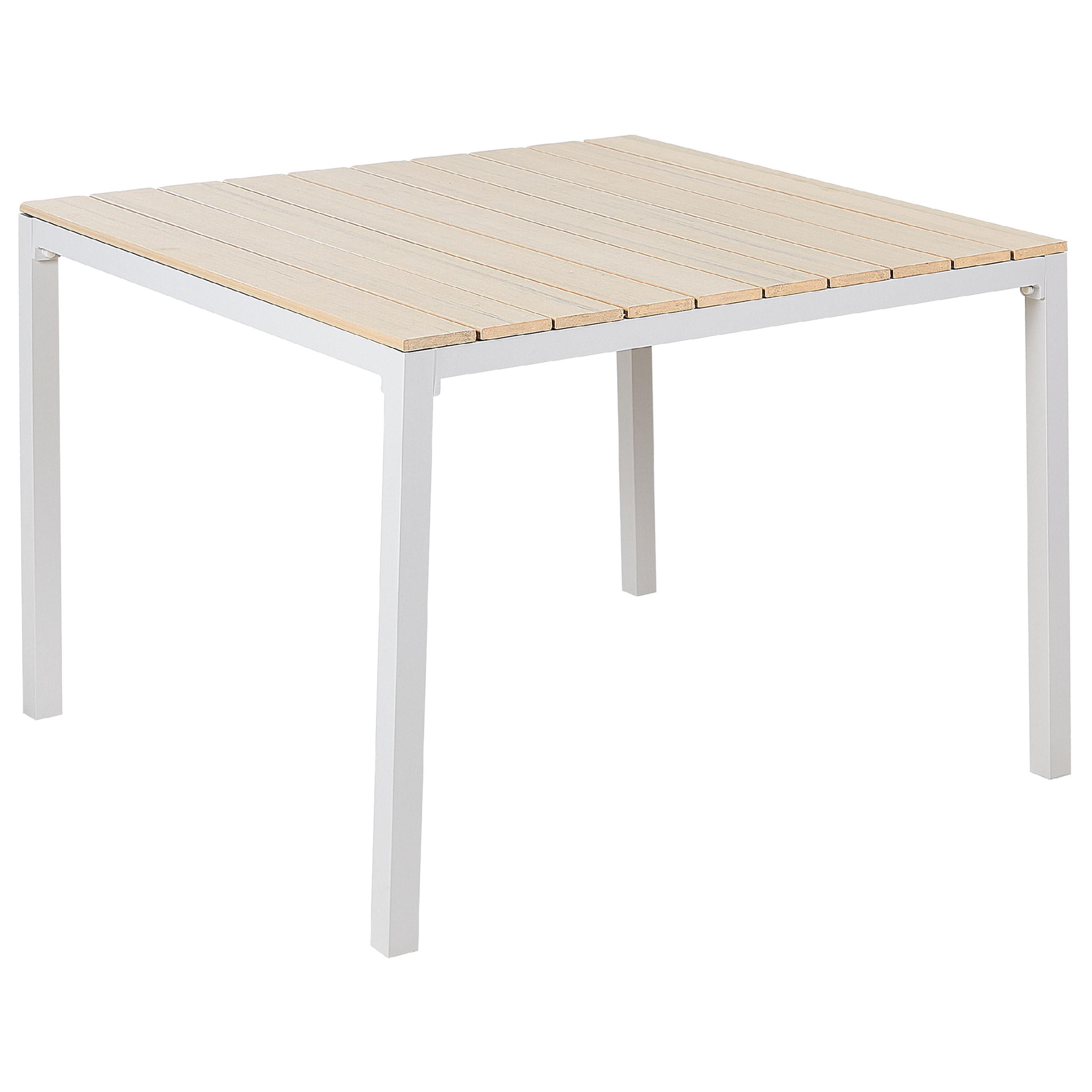 GARTENTISCH Kunstholz beige 95/95 cm Prato - Beige, Kunststoff (95/95/74cm) - Beliani
