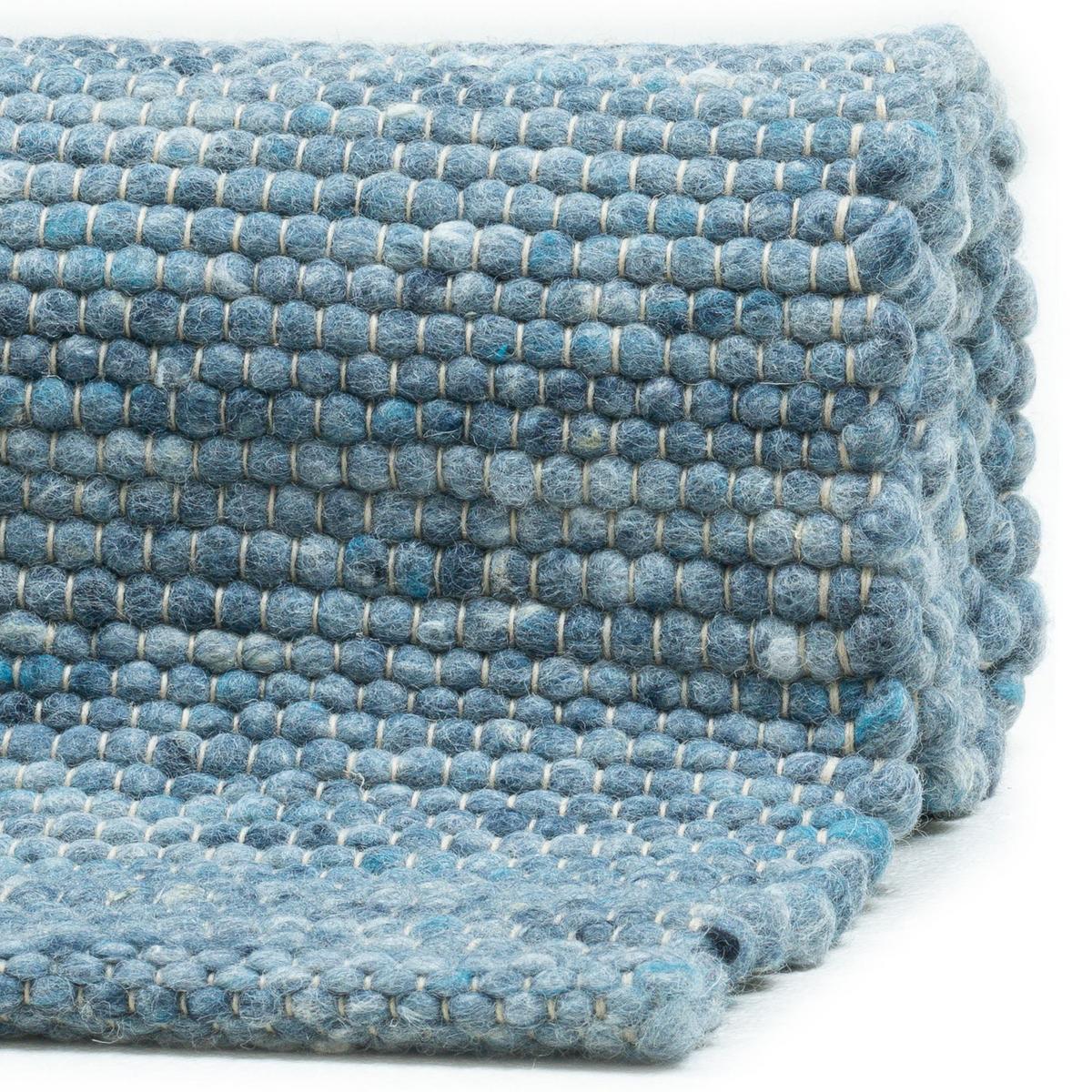 HANDWEBTEPPICH Atlas 40x60 cm - Blau, Textil (40/60cm) - Rug and Roll
