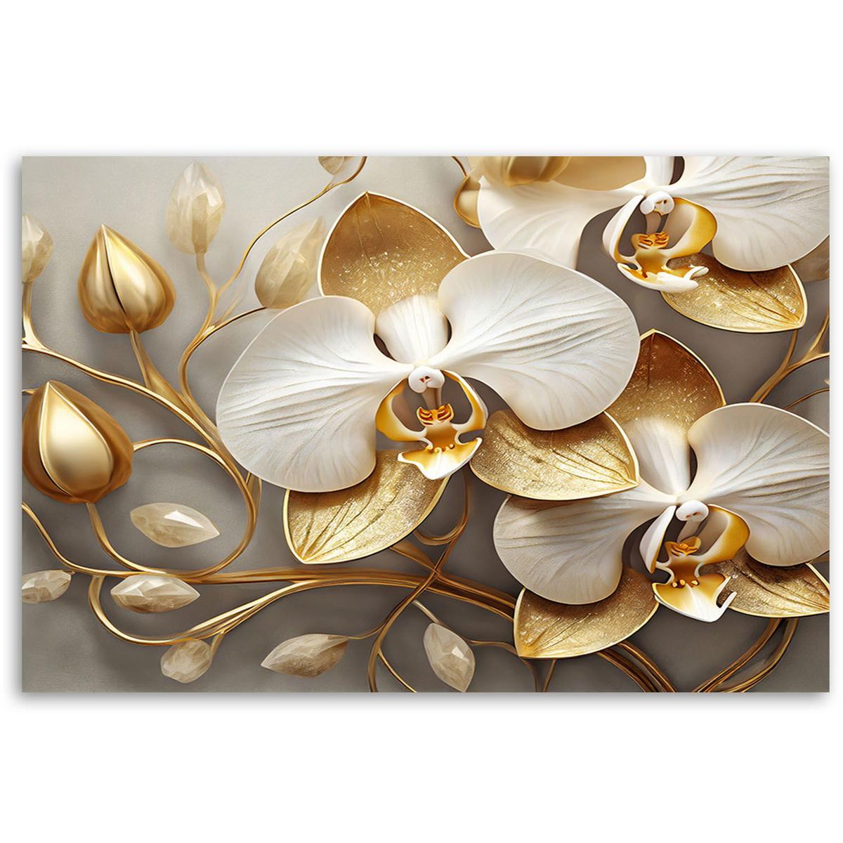KUNSTDRUCK Gold 90/60 cm - Goldfarben, Textil (90/60cm) - KUNSTLOFT