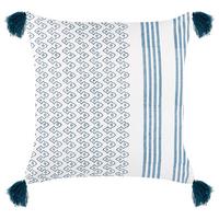 DEKOKISSEN Dunkelblau 45/45 cm Tilia - Dunkelblau, Naturmaterialien/Textil (45/45cm) - Beliani