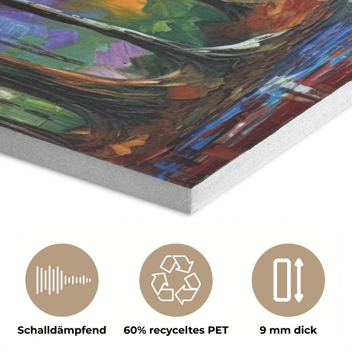 AKUSTIKBILD Landschaft - Wald - Farben - Natur Wanddeko 70x50 cm - Multicolor, Kunststoff (70/50/0.9cm) - MuchoWow