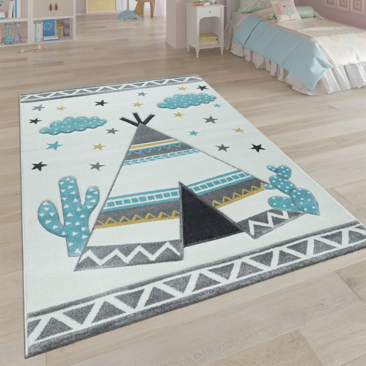KINDERTEPPICH, mit Tipi‑Muster, Creme, 160 x 230 cm - Beige, Textil (160/230cm) - KADIMA DESIGN