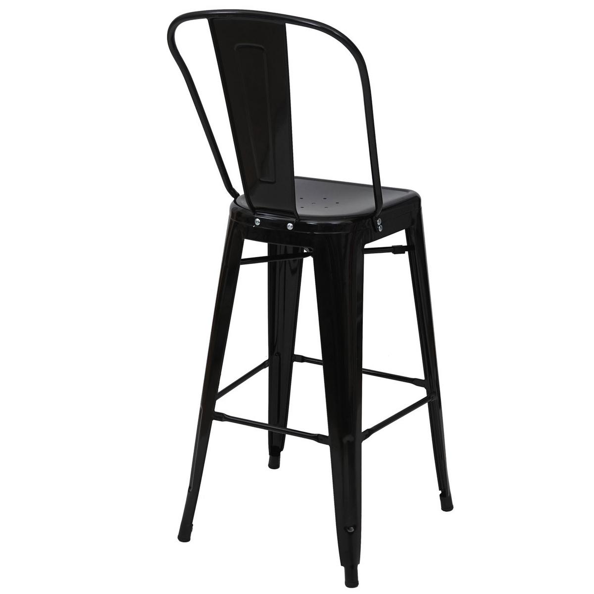BARHOCKER METALL Schwarz - Schwarz, Metall (50/117/45cm) - MCW