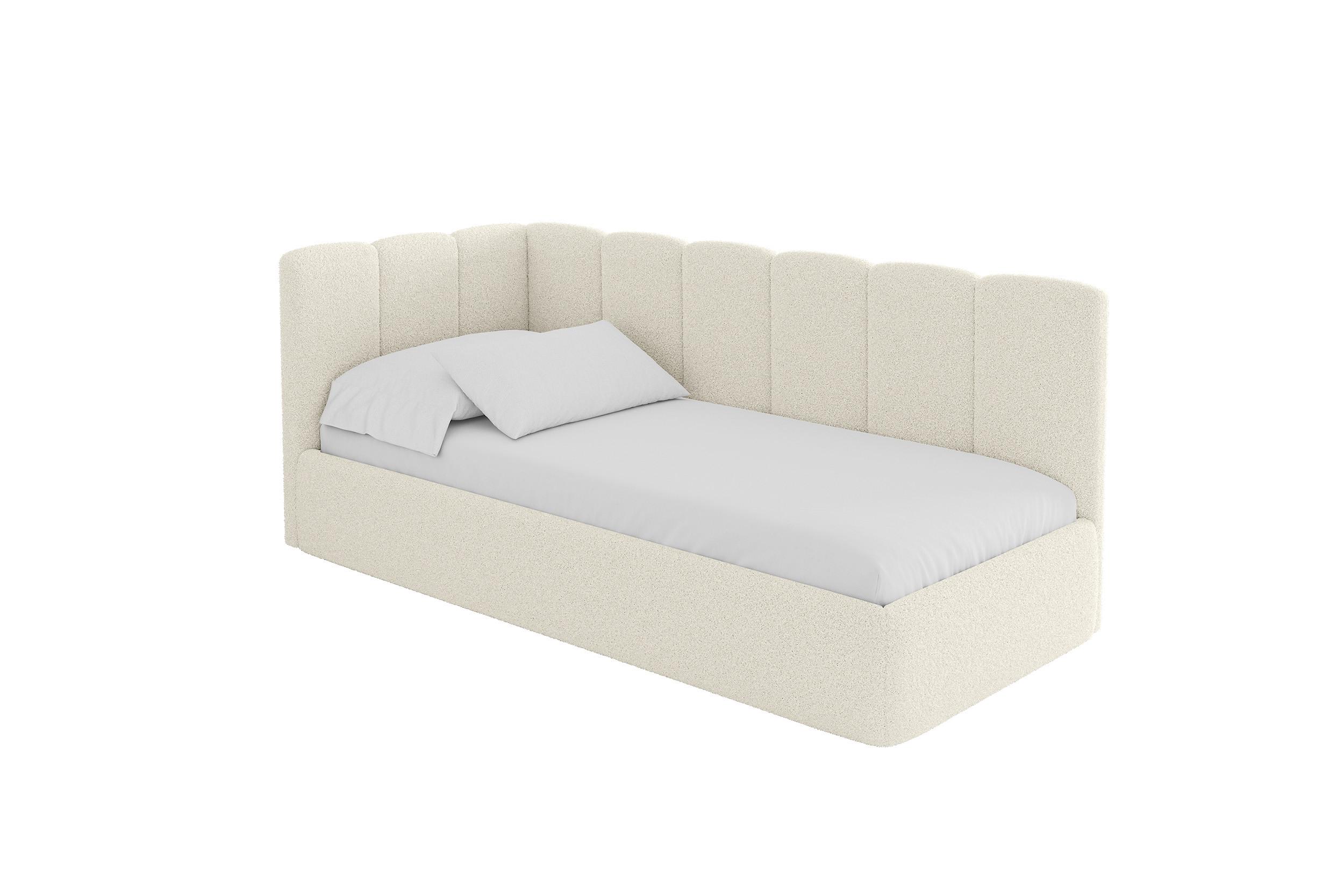 EINZELLBETT Jugendbett mit Bettkasten, Rechts - DEXY 100x200 Beige - Perlmutt, Holzwerkstoff/Textil (100/200cm) - ALTDECOR