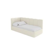 EINZELLBETT Jugendbett mit Bettkasten, Rechts - DEXY 80x200 Beige - Perlmutt, Holzwerkstoff/Textil (80/200cm) - ALTDECOR