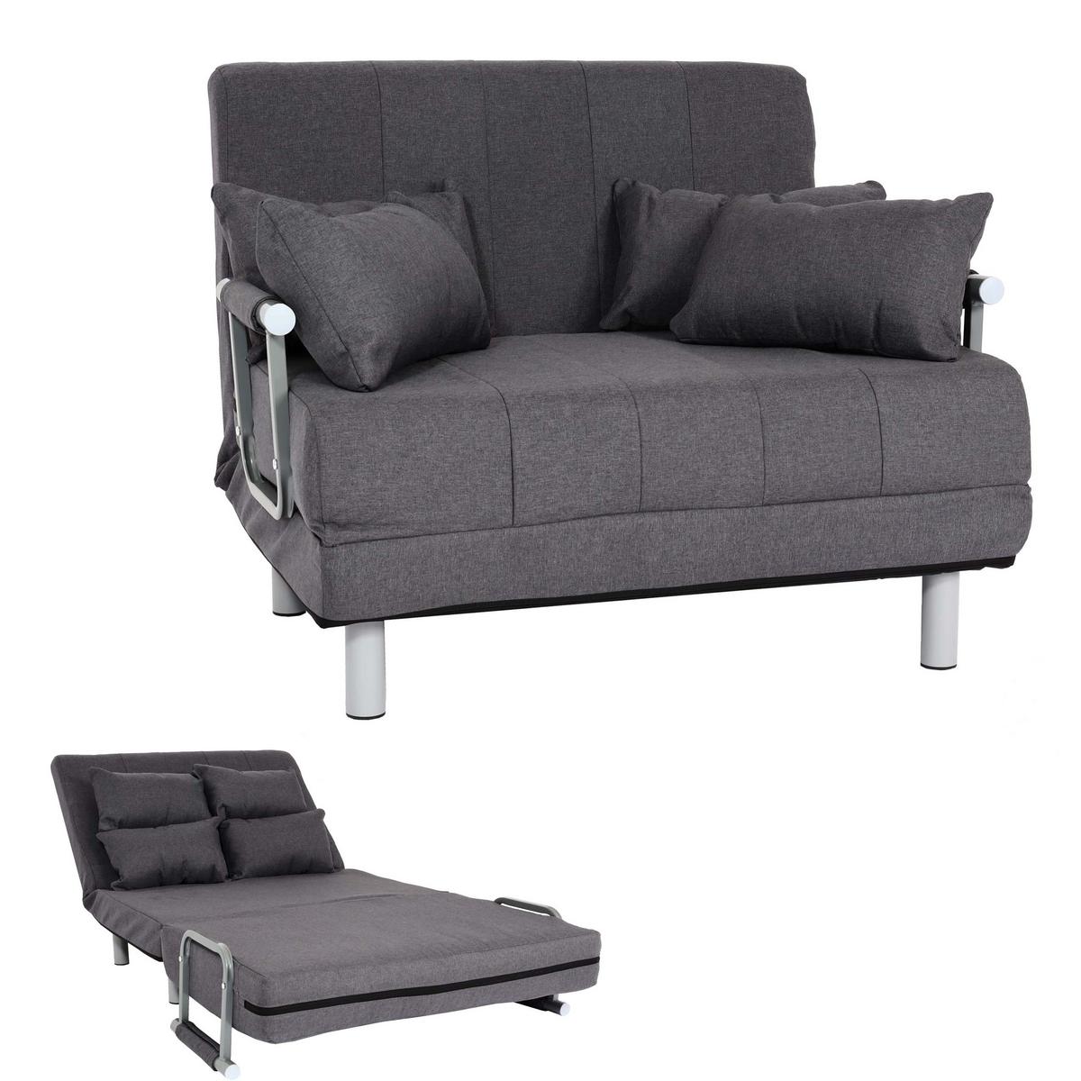 SCHLAFSESSEL Grau - Grau, Textil (105/80/186cm) - MCW